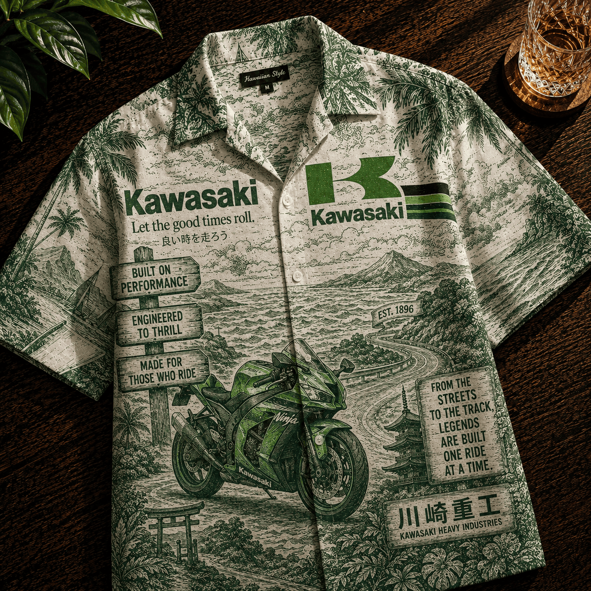PREMIUM KWSK HAWAIIAN SHIRT LNTH