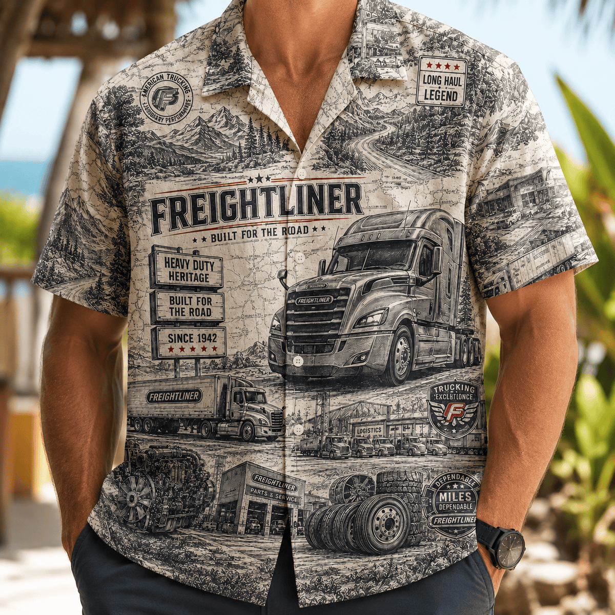 PREMIUM FRLN HAWAIIAN SHIRT LNTH