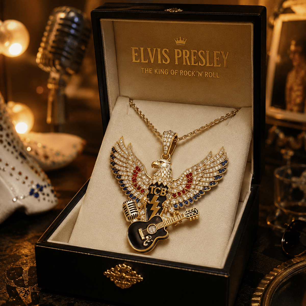 ELV Solid Gold Chain with Diamond Pendant TTTT