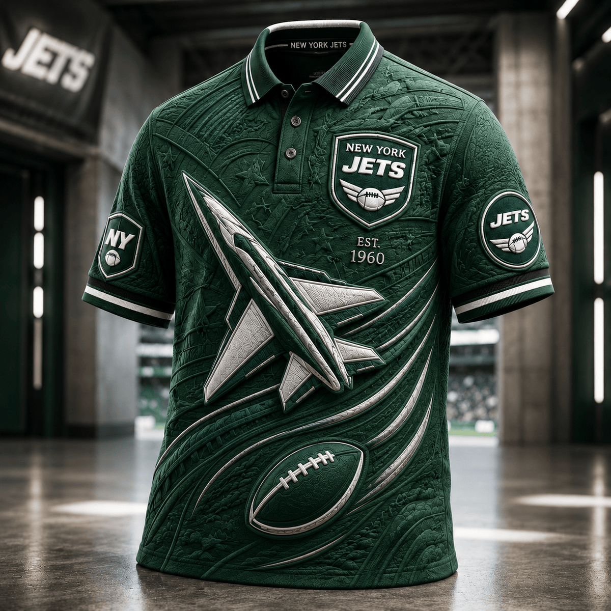PREMIUM NYJ EMBOSS POLO SHIRT HQH