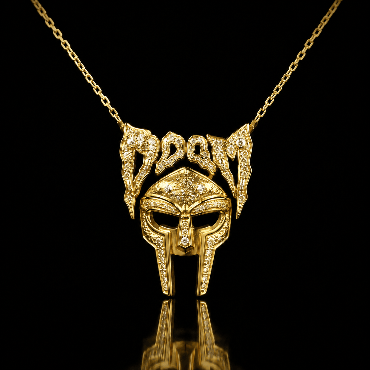 MFD Solid Gold Chain with Diamond Pendant BMD
