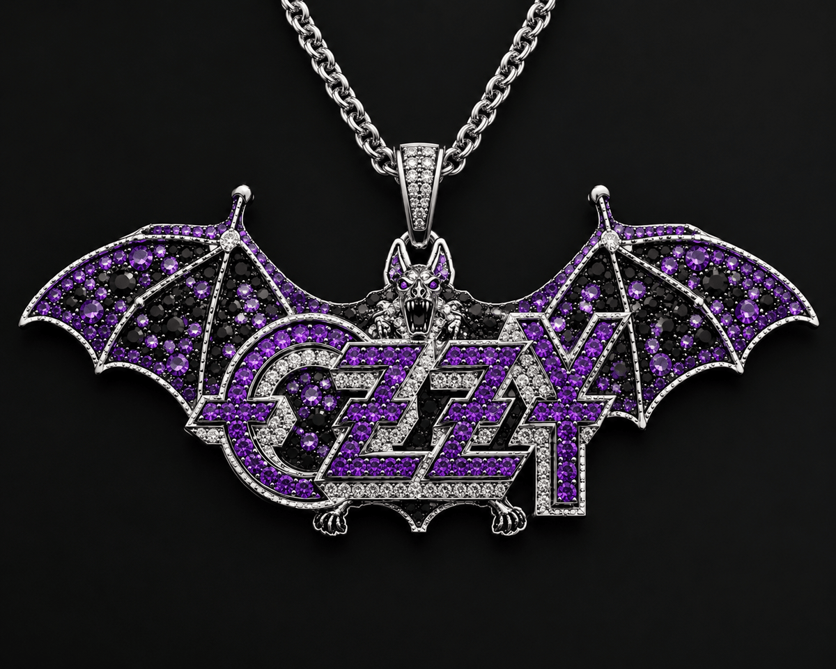 OZY Solid Sliver Chain with Diamond Pendant TTTT