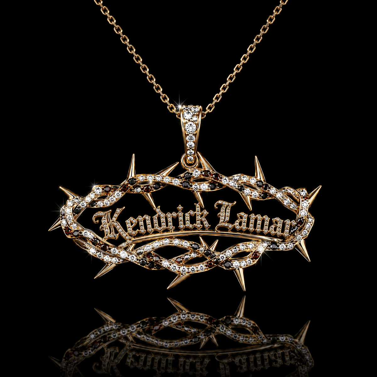KDL Solid Gold Chain with Diamond Pendant BMD