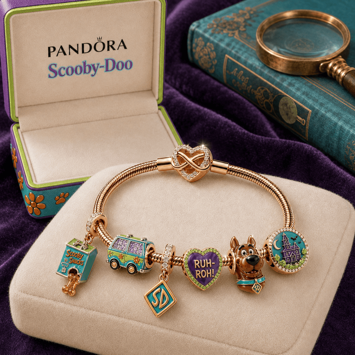 SCBD Rose Gold Charm Bracelet Set TMH