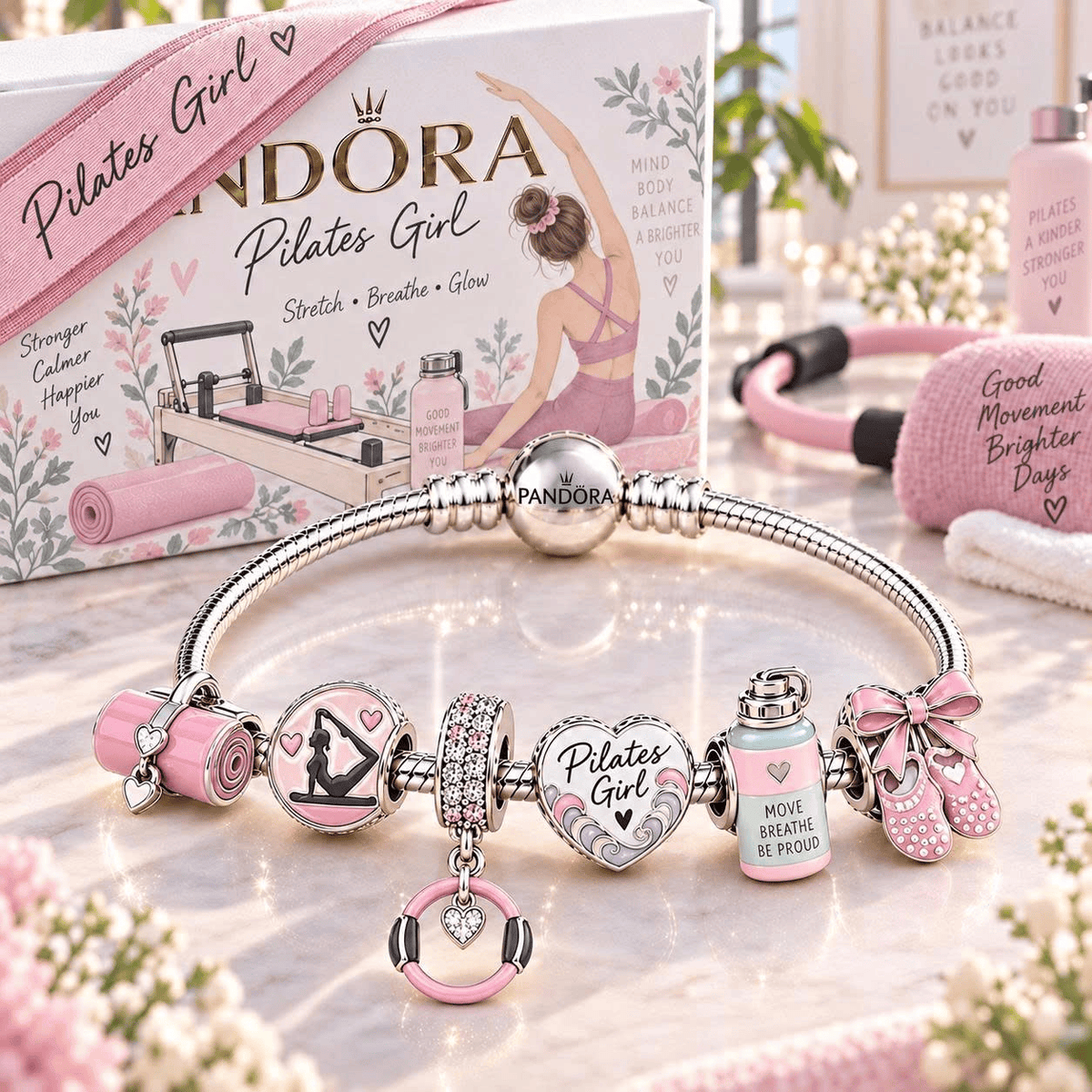 PLTG Silver Charm Bracelet Set TTN